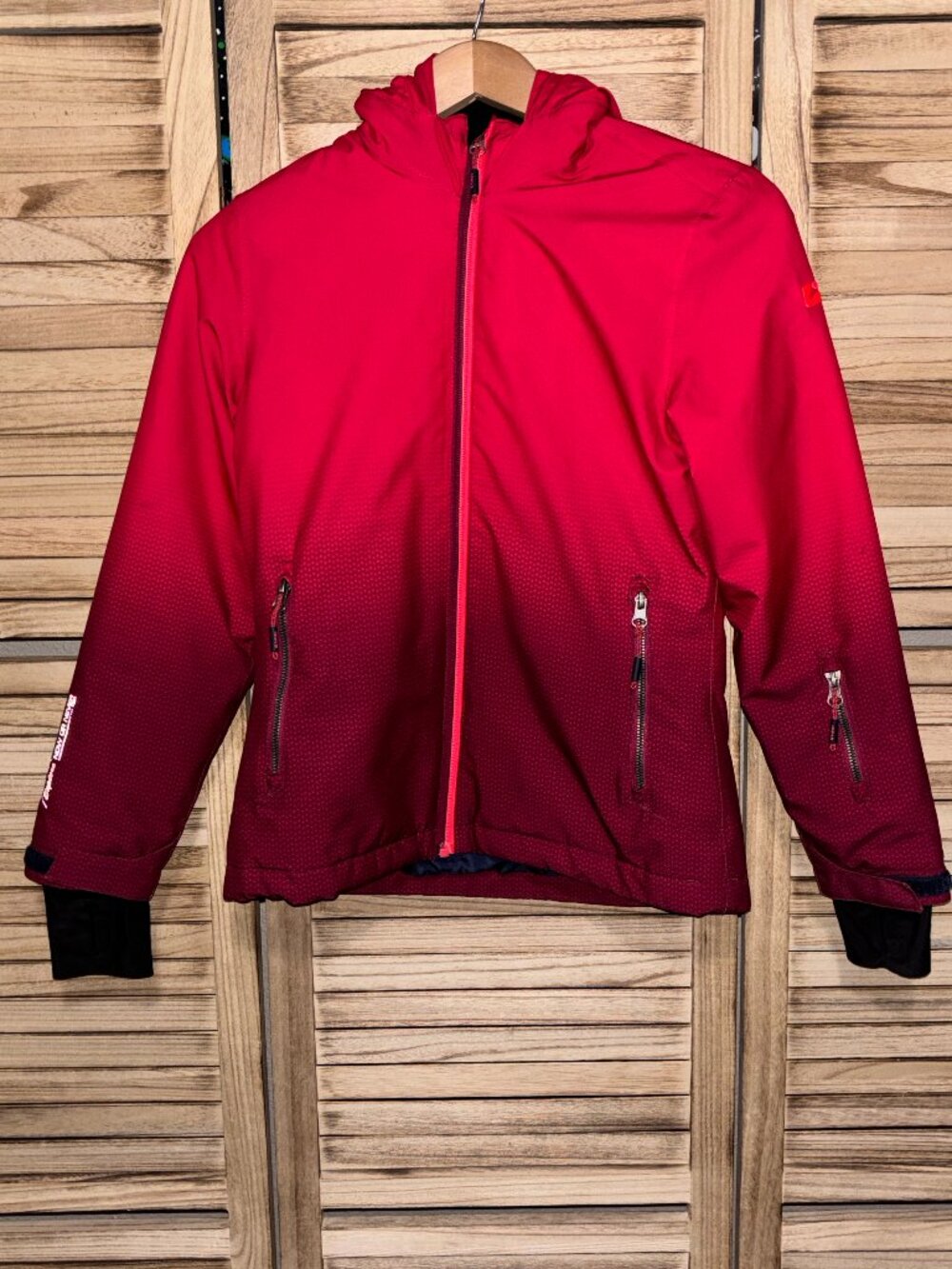 Killtec Girls Red Ombre Waterproof Ski Jacket | Size 12 / EU 152 | Like New